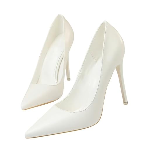 LUXINYU Women Fashion High Heels Pointed Toe Stiletto Pu Leather Dress Shoes for Wedding Party Shoes