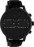 Oozoo Herrenuhr im Racing Look mit Lederband 48 MM Schwarz/Schwarz C10303