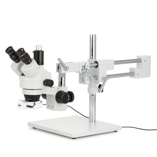 AmScope SM-4TZ-56S Microscope stéréo à Zoom trinoculaire avec 56 LED 3,5 x 90 x Blanc