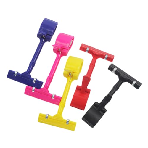 Angoily 5 Piezas carpeta de anuncios clips etiqueta mercancías comercio para supermercados pantalla de soporte de letrero de plástico titular de la tarjeta de plástico el plastico
