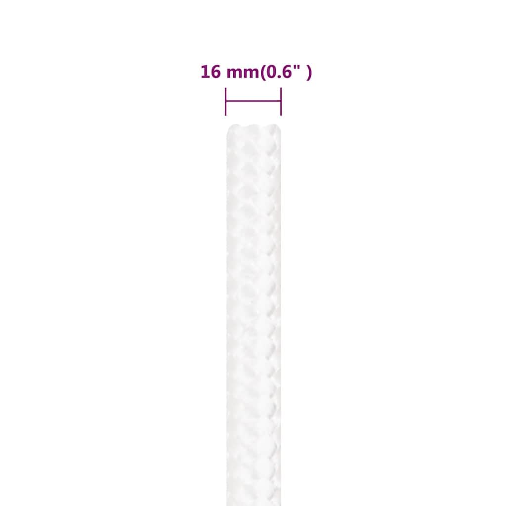 Corda per barca, bianca, 16 mm, 50 m, in polipropilene