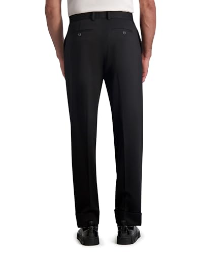 KARL LAGERFELD Men's Wide Leg Stretchy Soft Dress Pant3