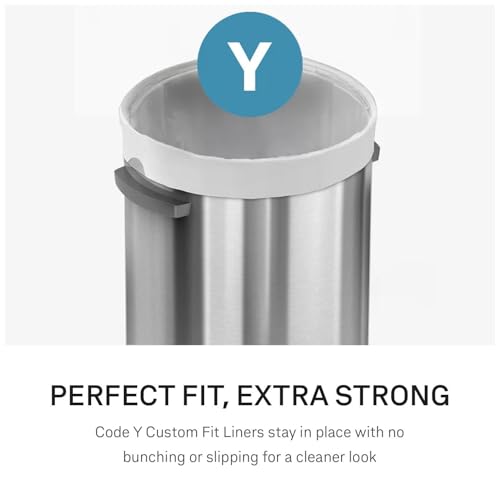 Image of simplehuman All Steel Bullet Can, 115L / 30 Gallon Premium Commercial Trash Can for Hotels, Museums, Galleries, Upscale Spaces, Heavy Gauge Steel, ADA-Compliant, Brushed Stainless Steel
