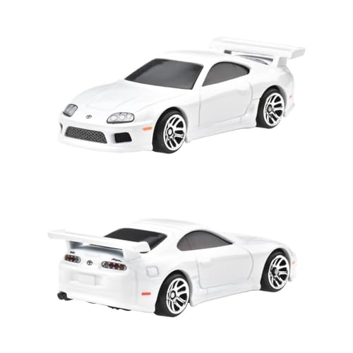 Hot Wheels Fast and Furio Brian O'Conner Auto Toyota Supra Blanco Modelo a Escala 1:64 – Longitud 7 cm – JBY33