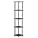 Furinno Turn-N-Tube Corner Display Rack Multipurpose Shelving Unit, 5-Tier, Espresso/Black Classic