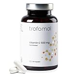 Vitamin C hochdosiert – 500 mg L-Ascorbinsäure je Kapsel – Vegan, ohne Zusatzstoffe,...