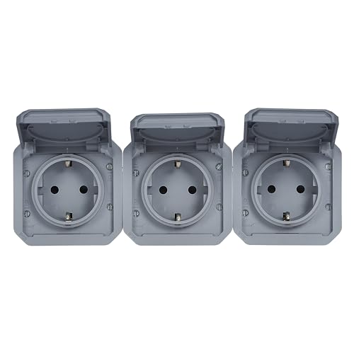 Enchufe de 3 enchufes Legrand Plexo para ambientes húmedos y terrazas 4