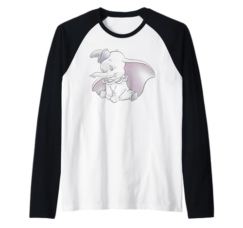 T-shirt Dumbo Disney baseball raglan idéal pour sorties parc et weekends détente