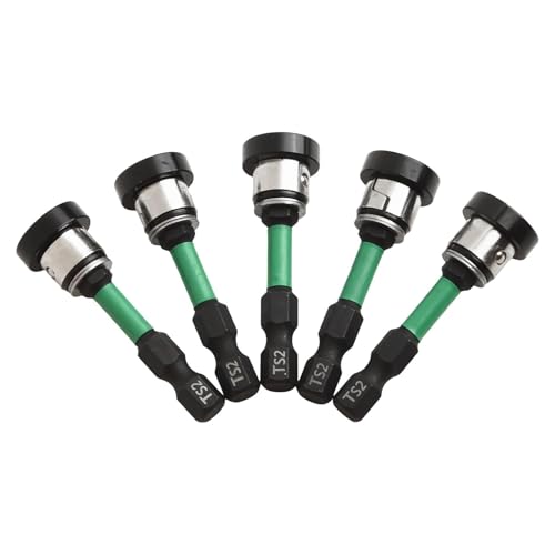 5 puntas de destornillador de posicionamiento para placas de yeso, eléctricas de mano, 5 piezas de placas de yeso de metal, adecuadas para características del hogar, tan rectas y concéntricas