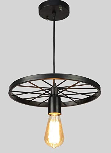 Carsten HL-31 tyre Shaped Hanging Light Pendant Light for Ceiling to Decor (Black)