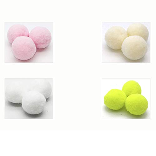 Vosarea Pom pluche bal voor feestjes, 200 stuks, 2,5 cm, zeer elastisch, zacht en creatief, kleurrijk, pluizig, voor doe… - Afbeelding 3