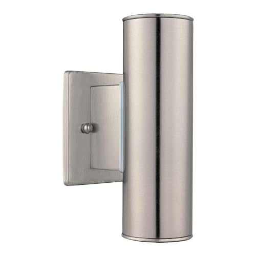 Image of Eglo 84002A Riga, Stainless Steel, 2-Light Wall Light Fixture
