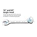 Capri Tools 7/16 in. Angle Open End Wrench, 30° and 60° angles, SAE