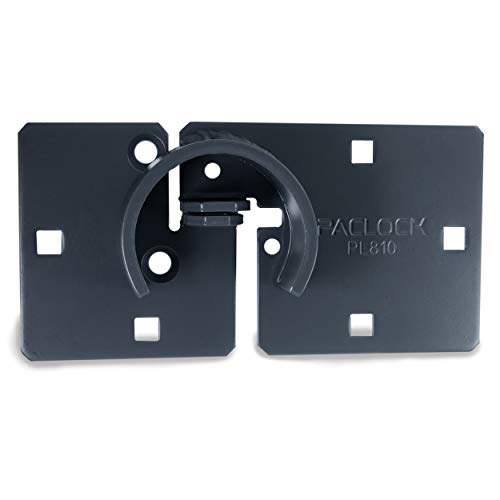 Image of PACLOCK's PL810 Right-Side Hockey Puck Hasp, Padlock & Keys Not Included, Puck-Mountable w /Extra Security Features, No Backplates, White PC