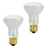 Satco S8519 45W R20 Incandescent Reflector Bulb, 130V, E26 Medium Base, Frosted Finish, 280 Lumens, 2700K Warm White, Dimmable, 5000-Hour Lifespan, for Recessed and Track Lighting (2 Pack)