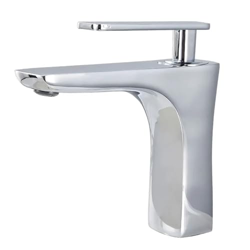 Grifo de lavabo para agua fría y caliente que elimina salpicaduras en baño 2