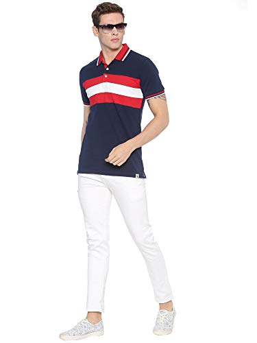 Image of ADRO Men's 100% Cotton Regular Fit Polo T-Shirt