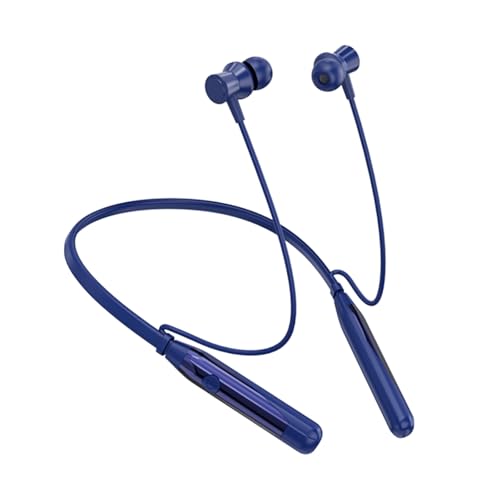 Image of RD Telinet M-15 Jolt Wireless Bluetooth Neckband Earphones, 66H Playtime, 15mm Dynamic Drivers, Bluetooth v5.3, ENC Calling, Dual Pairing, Fast Charging, IPX5 Water Resistant, Deep - Blue