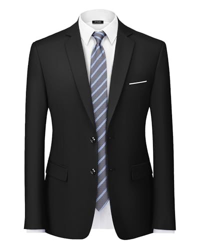 YND Men's Two Button Slim Fit Suit Blazer, Casual Lightweight Jacket Sport Coat