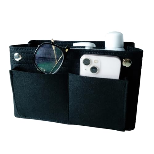 BMZXCH Bolso Interior Organizador Clasificador de Bolsos de Fieltro, Organizador de Bolsas bolso Fieltro con Múltiples Bolsillos para Cosméticos, Pintalabios (24x15x8 cm)