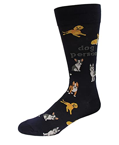 Image of Hot Sox Men's Fun Dogs Crew Socks - 1 Pair Pack - Cool & Funny Pets Novelty Fashion Gifts