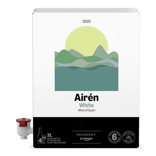 by Amazon Airén Spanischer Weißwein Beutel in einer Box 3 l 1 Packung