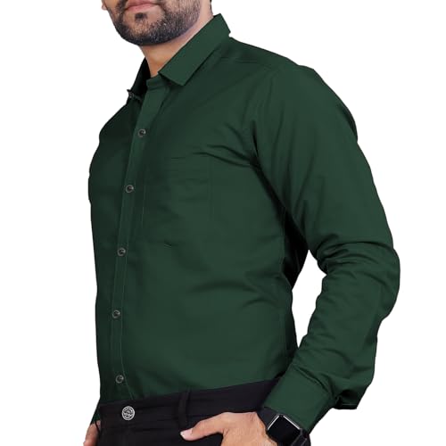 Image of Univibe Men's Slim Fit Full Sleeve Spread Collar Cotton Blend Shirt for Men and Boys