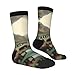 XZDZDX Wild Journeys Polyester Mid-Calf Socks 3 Black for Unisex - Skin-Friendly Elastic Fashion Crew Socks