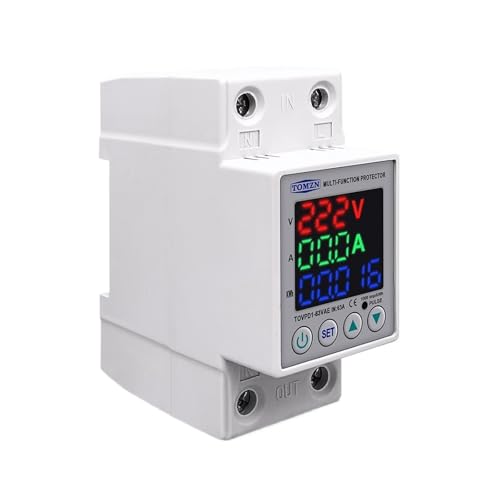 Dispositif de protection de surtension réglable 63A 230V à coupure automatique et mesure
