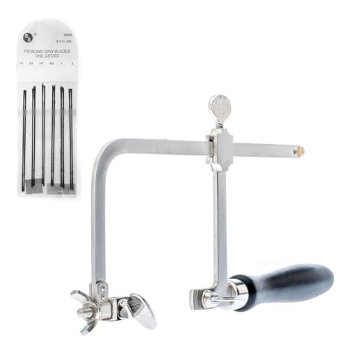 SE 2-in-1 Professional Jeweler's Saw Frame with 144 Assorted Saw Blades - 81973SB2