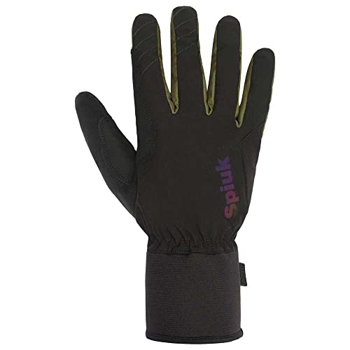 Gant long Anatomic Spiuk membrane coupe-vent protectrice XS noir et khaki unisexe
