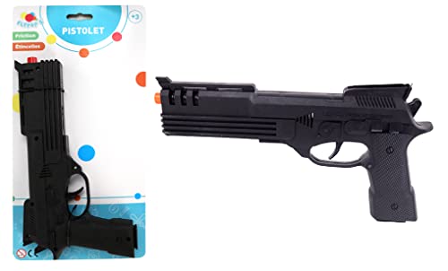 FLYPOP'S - Pistolet Friction Etincelle - 180176LIN - Noir - Plastique - À partir de 3 Ans
