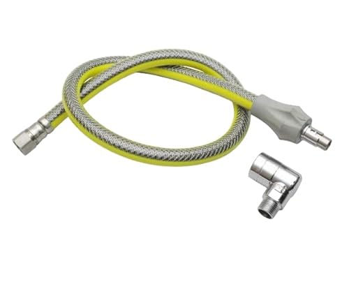SET Allgasschlauch mit Gassteckdose 1250mm 1,25m Gasherd Grill EN14800 DVGW TAE DIN3383