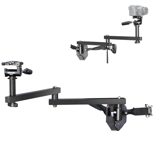 NEEWER 24 Outdoor Camera Magic Arm for Hunting Over 5 Quiet Joints Lightweight Aluminum Tree Stand Trail Camera Mount with Bubble Level/Ergonomic Grip/Strap for Wildlife Adventure Filming ST010
