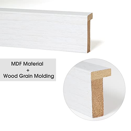 Frametory, 11X14 Picture Frame With Mat For 8X10 Photo - Country Rustic Style - High Definition Glass Wide Molding - Preinstalled Wall Mounting Hardware (Rustic White, 2 Pack) #TOP2