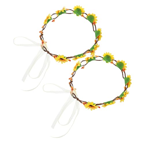Couronne de fleurs ajustable et légère, serre-tête floral confortable pour coiffure de fête