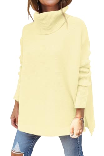 Image of LILLUSORY Womens Turtleneck Oversized Sweaters 2026 Fall Fashion Outfits