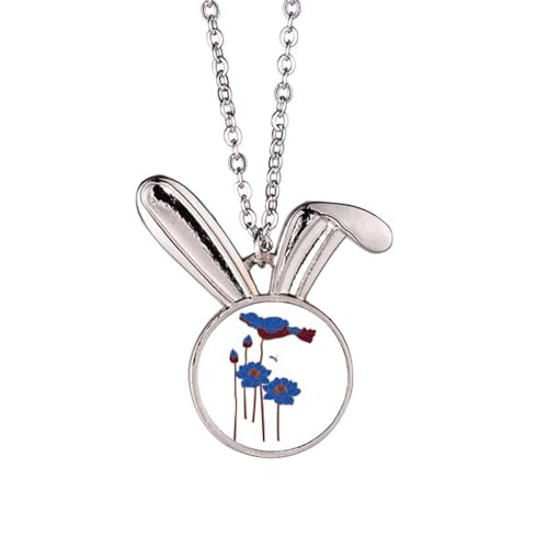 Collier libellule bleue et lotus pour sublimer vos tenues d'été