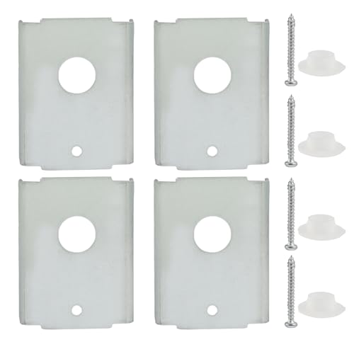 4 Pack Soportes de Reparación para Puertas Plegables N7192 | Acero al Carbono, 1.9 x 1.5 pulgadas, Montaje Superior o Inferior, para Puertas de Closet de Madera de 1-3/8 pulgadas miniatura 1