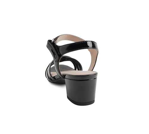 Soda Hall-2 ~ Little Kids/Children/Girls Open Toe Rhinestone Multi-Strap Low Heel Dress Sandal3