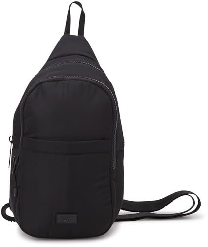 Reebok Bolsa tiracolo unissex – Bolsa transversal compacta conversível com alça transversal – Essencial para academia e viagens