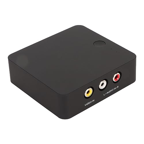 Convertisseur AV vers HDMI, Adaptateur Convertisseur Audio Vidéo Composite RCA vers HDMI, Prend en Charge PAL/NTSC pour VHS, Hi8, Magnétoscope, DVR, Lecteurs DVD et Consoles de