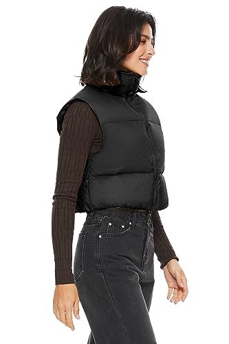 Orolay Women's Cropped Puffer Vest Winter Crop Down Vest Lightweight Sleeveless Outerwear Padded Gilet2