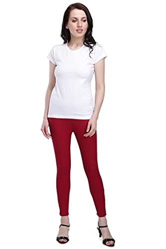 Image of Plus Size Slub Lycra Trouser Cigarette(Pencil) Pants Sizes(26 to 44)