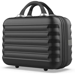 NUMADA - Neceser Viaje Grande Rígido ABS Upfly (31x31x17cm) de 11L de Capacidad con Goma Elástica Trasera para Adaptarlo a la Maleta y Asa para Transporte | Negro