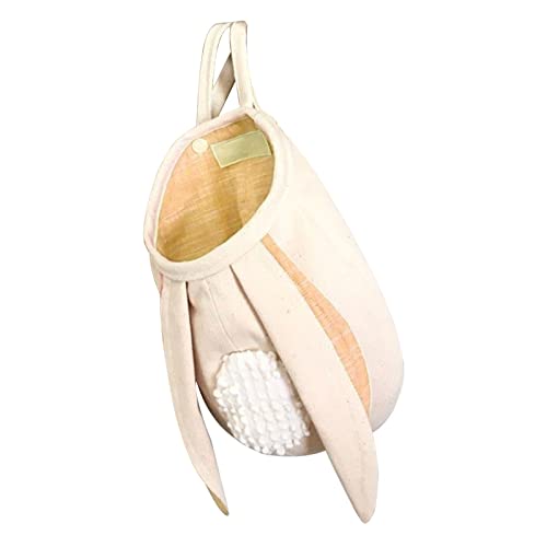 Cesta de orejas de Pascua, bolsa de almacenamiento, regalo de Pascua, bolso colgante, arte de tela, bolso abierto, conejo, orejas de conejo, diseño de orejas de conejo, almacenamiento de edredones
