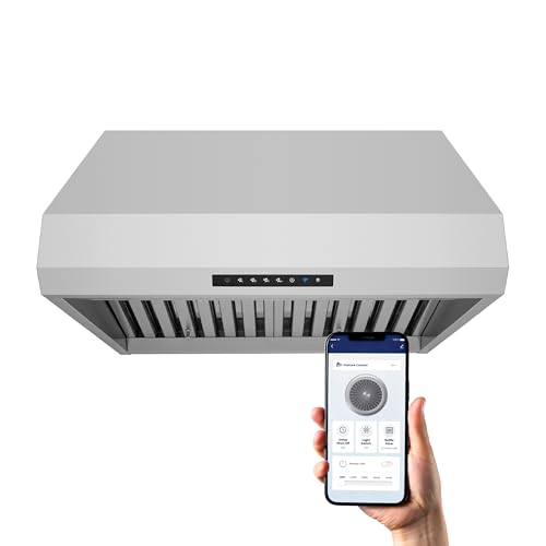 Image of Hauslane | PRO Series PRO500 36 inch | Versatile Under Cabinet or Wall Mounted Range Hood | with Smart App Control and LED in Stainless Steel