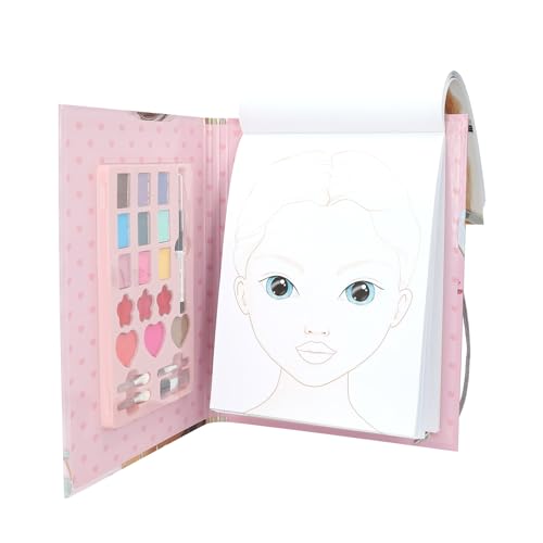 Depesche 13164 TOPModel - Makeup Kreativ -Mappe, mit Model Motiven zum Selbstgestalten, inkl. Make Up Palette und Pinseln