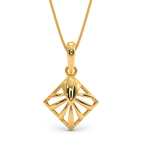 Image of CANDERE - A KALYAN JEWELLERS COMPANY BIS Hallmark 18k Lightweight Yellow Gold Pendant for Women