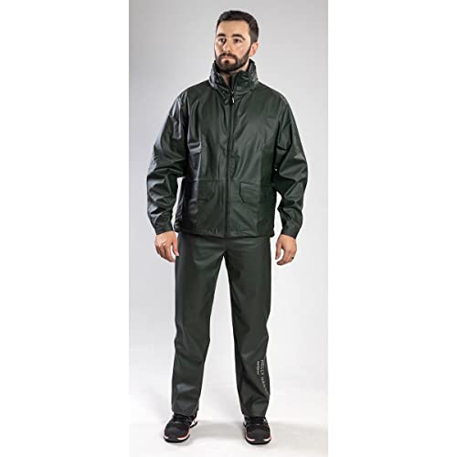 Image of Helly Hansen Workwear Voss Waterproof Mens Rain Jacket Featuring Full Stretch Fabric and Adjustable Hood
